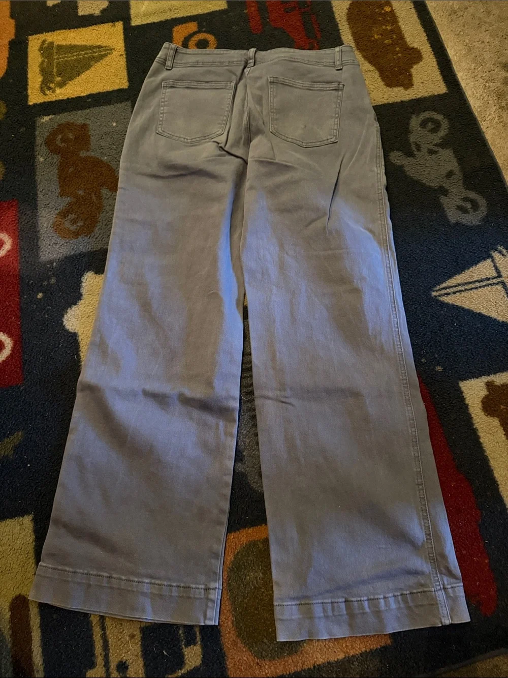 Men's Wide-Leg Utility Pants in Light Gray